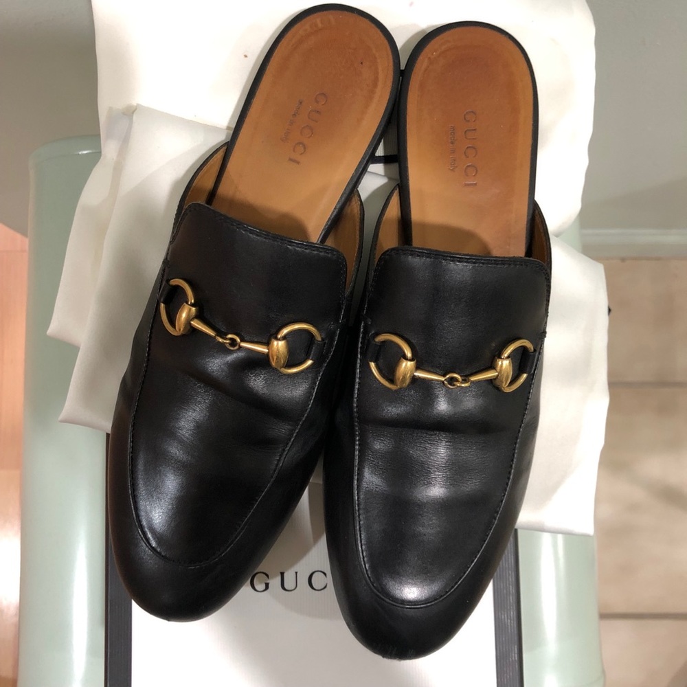 GUCCI PRINCETOWN LEATHER SLIPPER 36.5